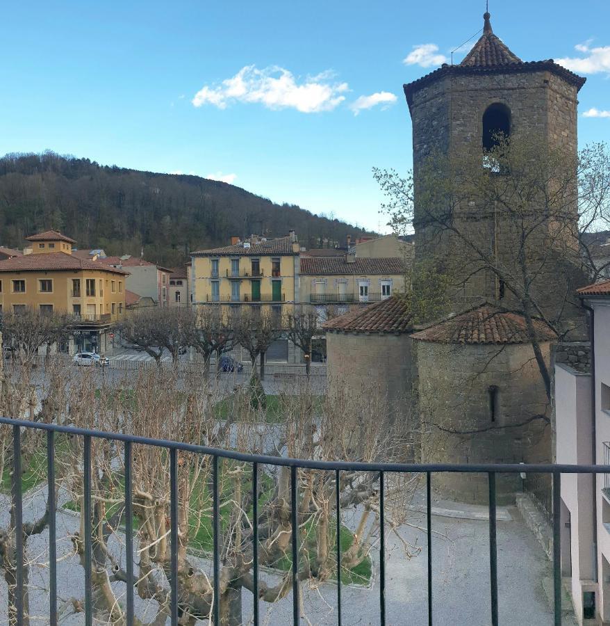 Casa Matilda - Apartamento Con Chimenea, Vistas, Rustico-Elegante En El Centro Sant Joan de les Abadesses Exteriör bild